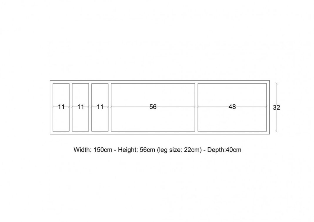 Comoda TV Salvador, Model Maribor, 150x40x62 cm, Nug/Antracit Comoda TV Salvador, Model Maribor, 150x40x62 cm, Nug/Antracit