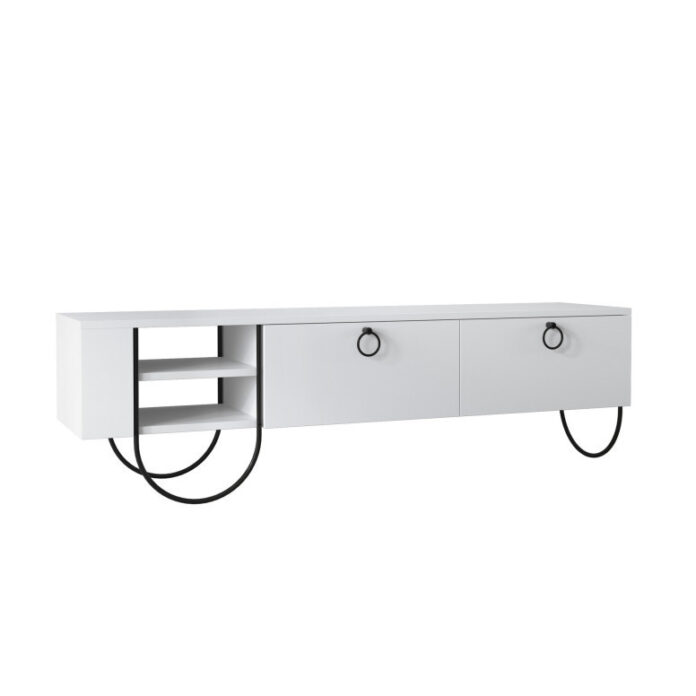Comoda TV Salvador, Model Norfolk, 150x44x36 cm, Alb Comoda TV Salvador, Model Norfolk, 150x44x36 cm, Alb