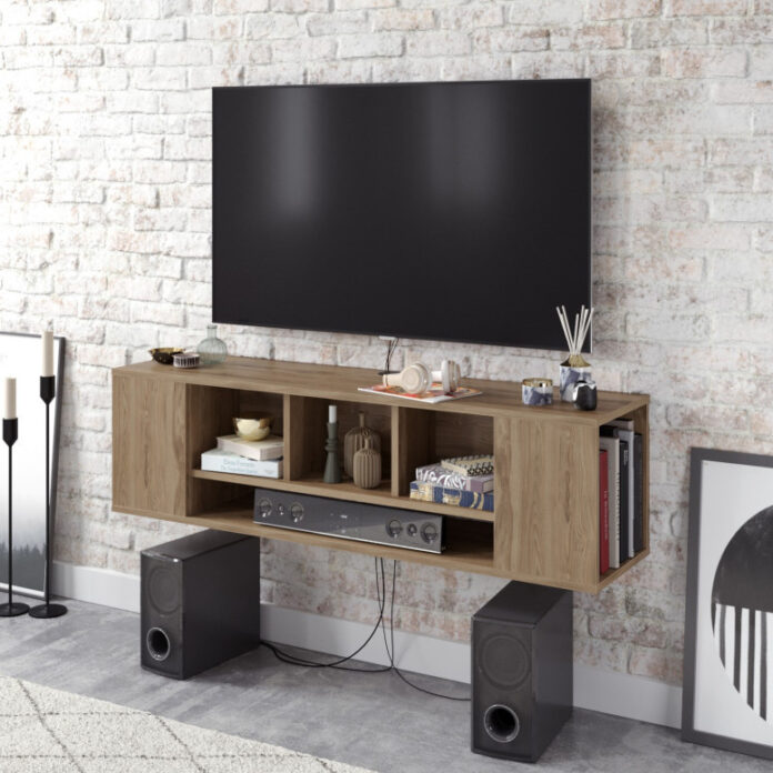 Comoda TV Salvador, Model Paldi, 135x39x35.2 cm, Nuc Comoda TV Salvador, Model Paldi, 135x39x35.2 cm, Nuc
