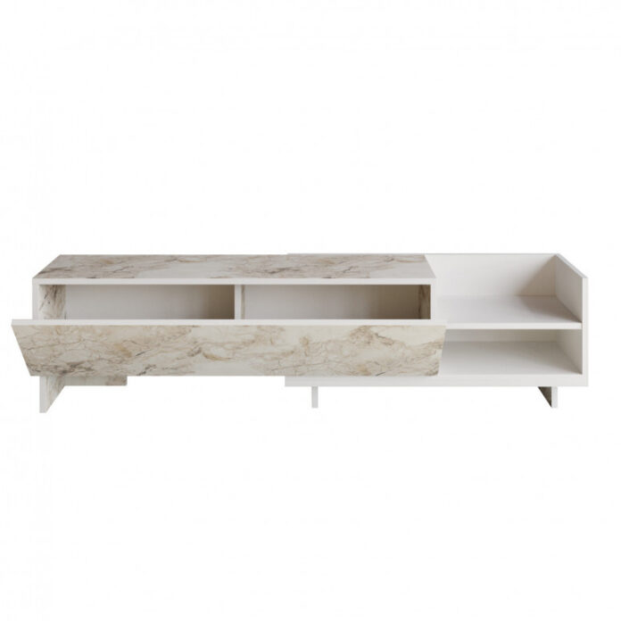 Comoda TV Salvador, Model Parion, 165x41x35 cm, Alb Comoda TV Salvador, Model Parion, 165x41x35 cm, Alb