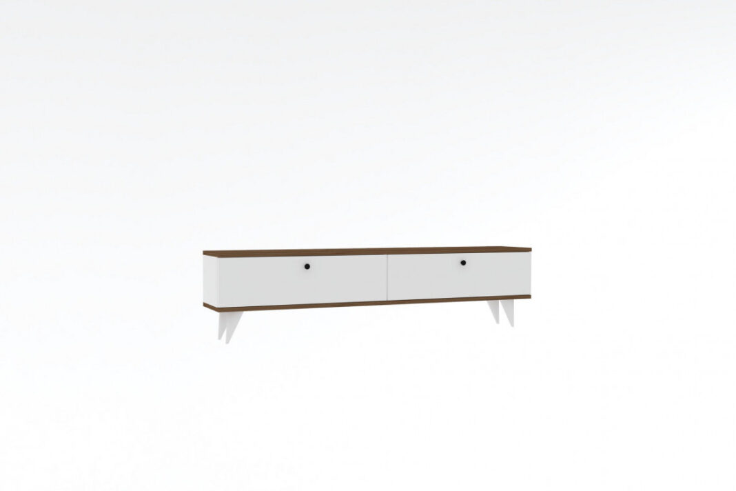 Comoda TV Salvador, Model Paris, 160x35x25 cm, Alb/Nuc Comoda TV Salvador, Model Paris, 160x35x25 cm, Alb/Nuc