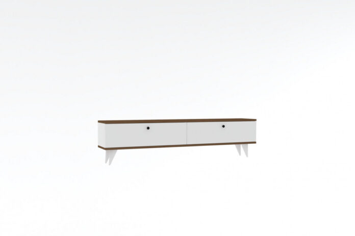 Comoda TV Salvador, Model Paris, 160x35x25 cm, Alb/Nuc Comoda TV Salvador, Model Paris, 160x35x25 cm, Alb/Nuc