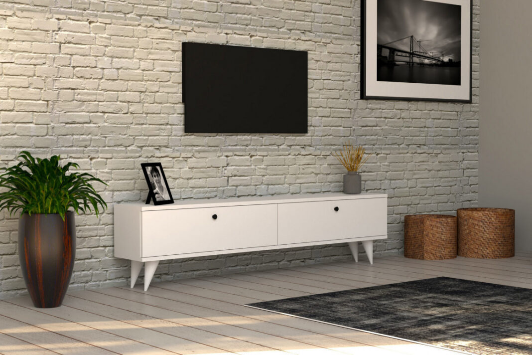 Comoda TV Salvador, Model Paris, 160x35x25 cm, Alb Comoda TV Salvador, Model Paris, 160x35x25 cm, Alb