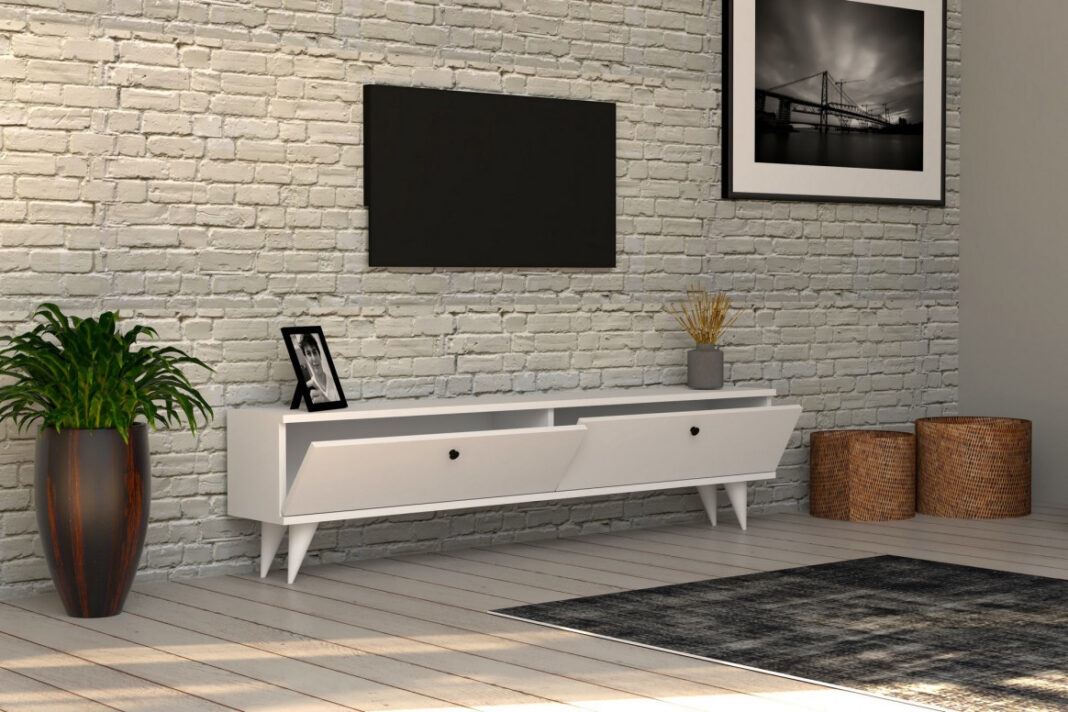 Comoda TV Salvador, Model Paris, 160x35x25 cm, Alb Comoda TV Salvador, Model Paris, 160x35x25 cm, Alb