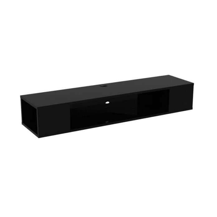 Comoda TV Salvador, Model Peti, 135x23x35.2 cm, Negru Comoda TV Salvador, Model Peti, 135x23x35.2 cm, Negru