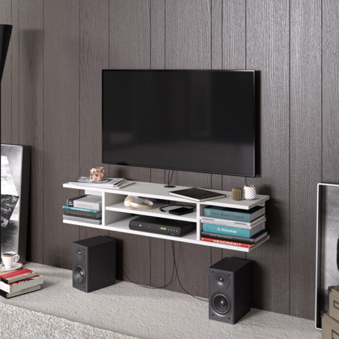 Comoda TV Salvador, Model Pivot, 120x23x29.5 cm, Alb Comoda TV Salvador, Model Pivot, 120x23x29.5 cm, Alb