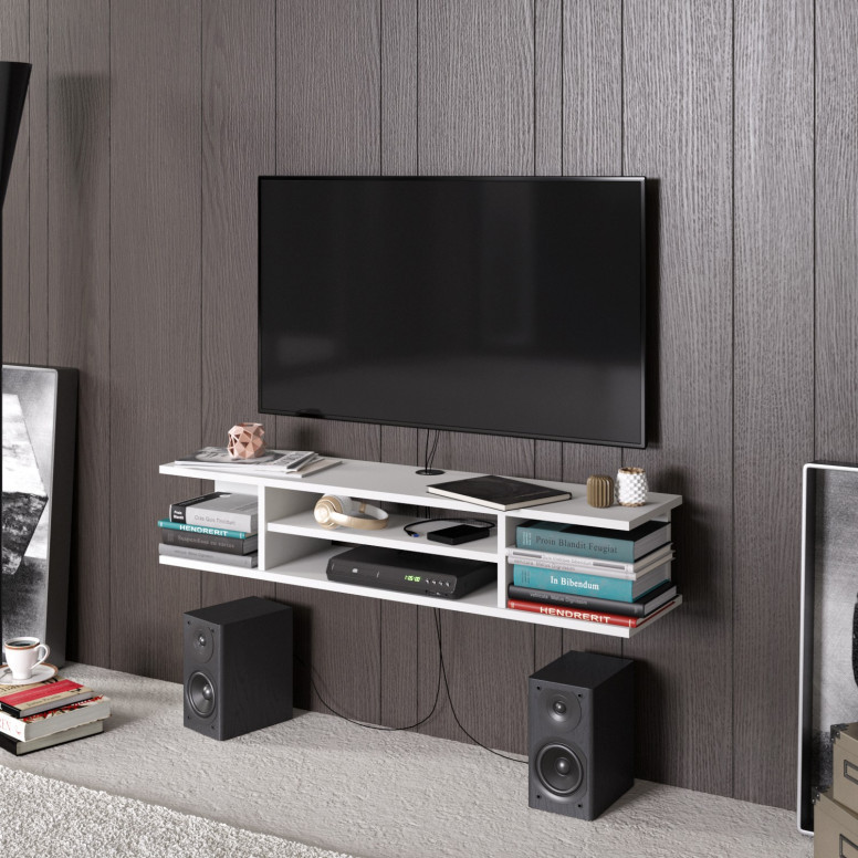 Comoda TV Salvador, Model Pivot, 120x23x29.5 cm, Alb Comoda TV Salvador, Model Pivot, 120x23x29.5 cm, Alb