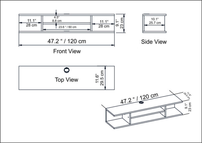 Comoda TV Salvador, Model Pivot, 120x23x29.5 cm, Alb Comoda TV Salvador, Model Pivot, 120x23x29.5 cm, Alb