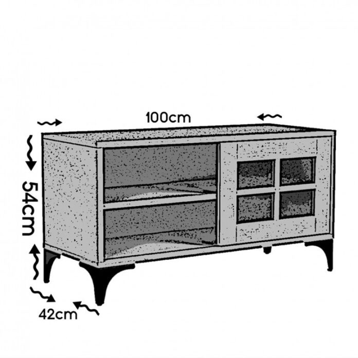 Comoda TV Salvador, Model Revival, 100x54x42 cm, Alb Comoda TV Salvador, Model Revival, 100x54x42 cm, Alb