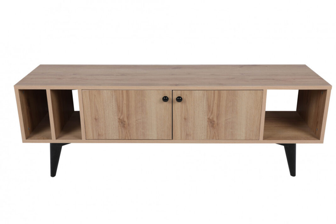 Comoda TV Salvador, Model Sidney, 150x40x50 cm, Stejar Comoda TV Salvador, Model Sidney, 150x40x50 cm, Stejar