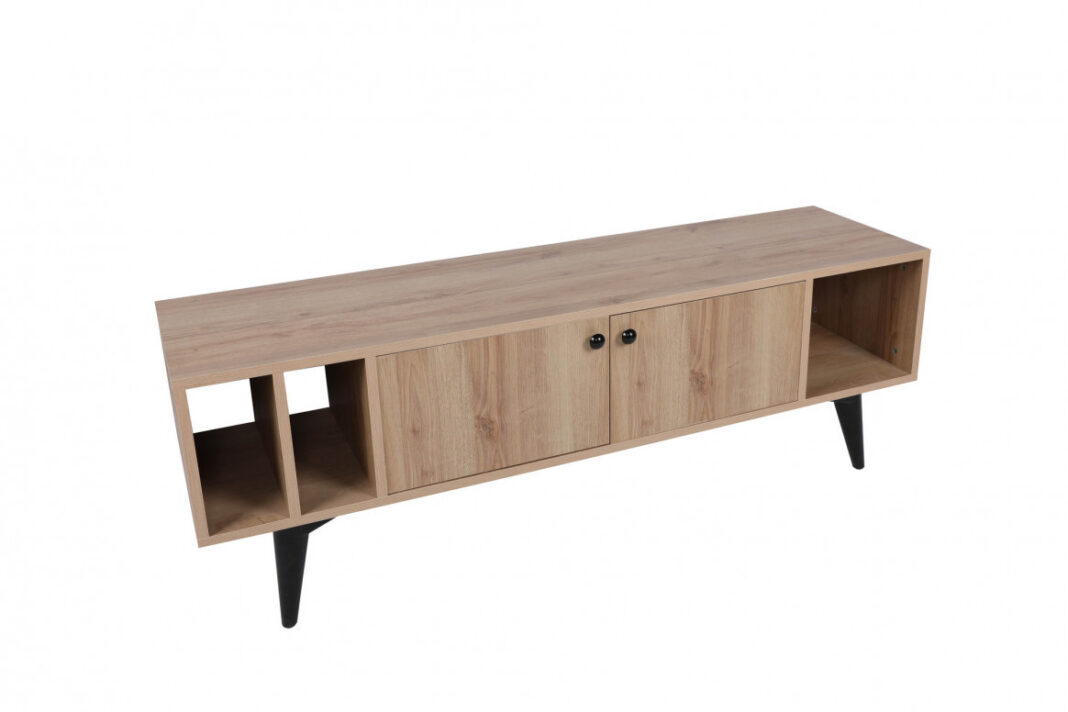 Comoda TV Salvador, Model Sidney, 150x40x50 cm, Stejar Comoda TV Salvador, Model Sidney, 150x40x50 cm, Stejar