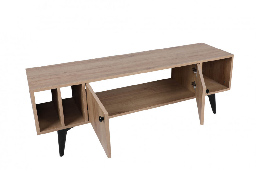 Comoda TV Salvador, Model Sidney, 150x40x50 cm, Stejar Comoda TV Salvador, Model Sidney, 150x40x50 cm, Stejar