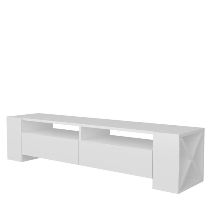 Comoda TV Salvador, Model Sosruko, 155x35x35 cm, Alb Comoda TV Salvador, Model Sosruko, 155x35x35 cm, Alb