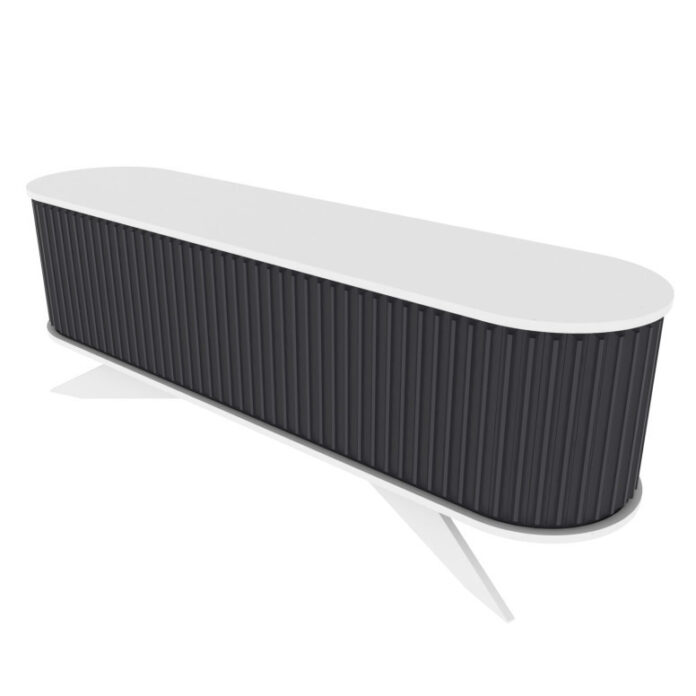 Comoda TV Salvador, Model Stor, 180x60x43 cm, Antracit/Alb Comoda TV Salvador, Model Stor, 180x60x43 cm, Antracit/Alb