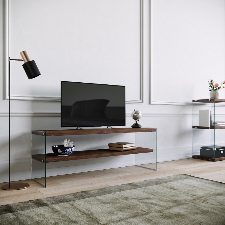 Comoda TV Salvador, Model TV1003, 120x45x35 cm, Nuc Comoda TV Salvador, Model TV1003, 120x45x35 cm, Nuc