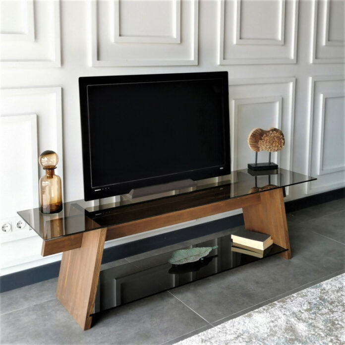 Comoda TV Salvador, Model TV201, 158x45x40 cm, Stejar Comoda TV Salvador, Model TV201, 158x45x40 cm, Stejar