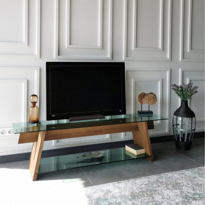 Comoda TV Salvador, Model TV202, 158x45x40 cm, Stejar Comoda TV Salvador, Model TV202, 158x45x40 cm, Stejar