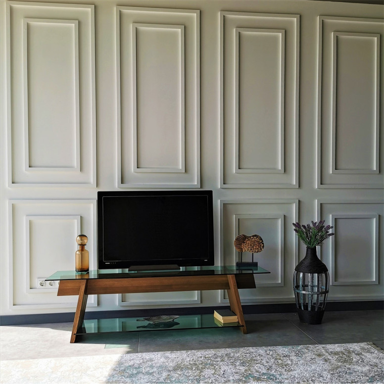 Comoda TV Salvador, Model TV202, 158x45x40 cm, Stejar Comoda TV Salvador, Model TV202, 158x45x40 cm, Stejar