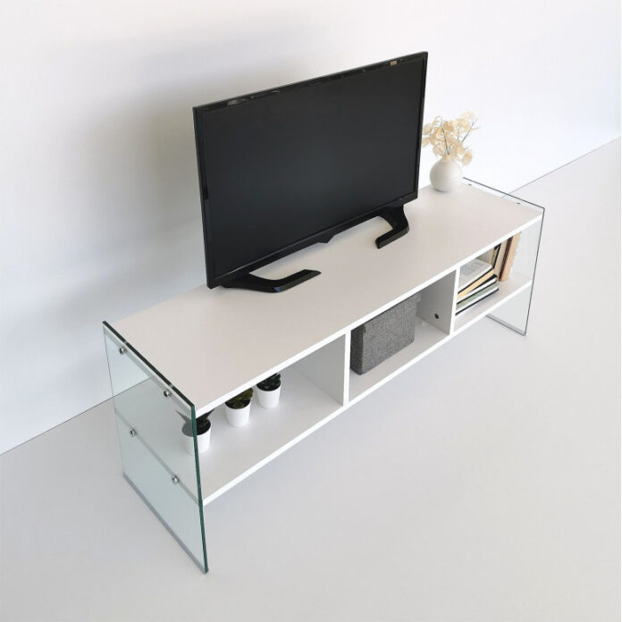 Comoda TV Salvador, Model TV400, 120x45x35 cm, Alb Comoda TV Salvador, Model TV400, 120x45x35 cm, Alb