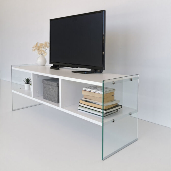 Comoda TV Salvador, Model TV400, 120x45x35 cm, Alb Comoda TV Salvador, Model TV400, 120x45x35 cm, Alb