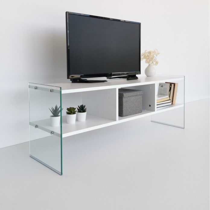 Comoda TV Salvador, Model TV400, 120x45x35 cm, Alb Comoda TV Salvador, Model TV400, 120x45x35 cm, Alb