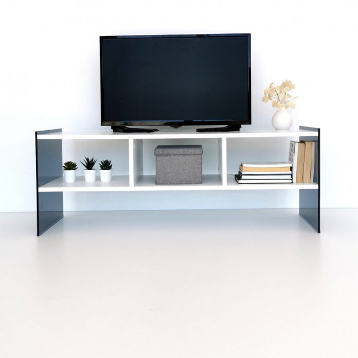 Comoda TV Salvador, Model TV401, 120x45x35 cm, Alb Comoda TV Salvador, Model TV401, 120x45x35 cm, Alb