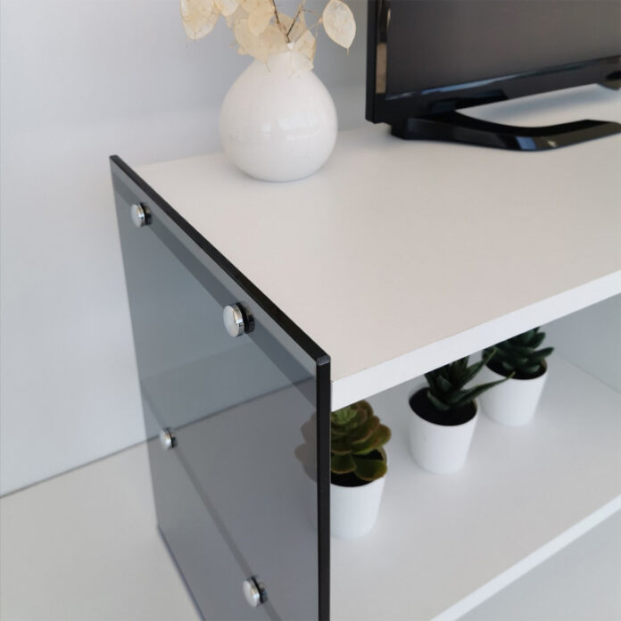 Comoda TV Salvador, Model TV401, 120x45x35 cm, Alb Comoda TV Salvador, Model TV401, 120x45x35 cm, Alb
