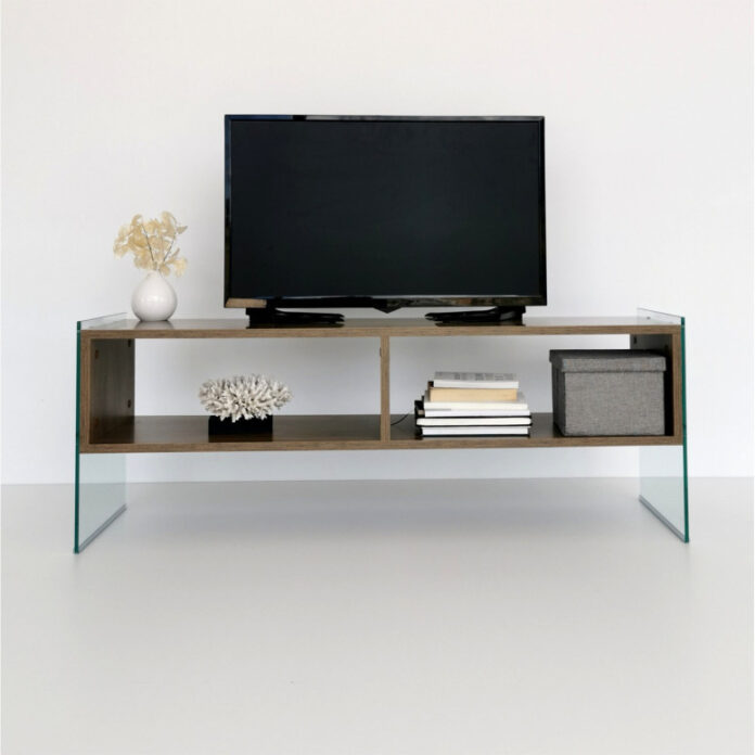 Comoda TV Salvador, Model TV404, 120x45x35 cm, Nuc Comoda TV Salvador, Model TV404, 120x45x35 cm, Nuc