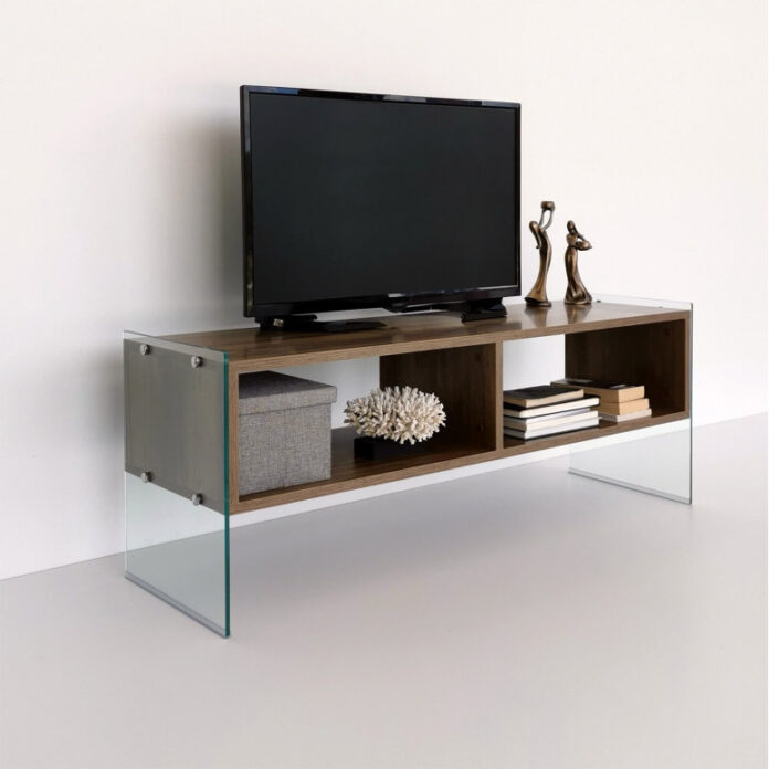 Comoda TV Salvador, Model TV404, 120x45x35 cm, Nuc Comoda TV Salvador, Model TV404, 120x45x35 cm, Nuc
