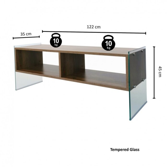 Comoda TV Salvador, Model TV404, 120x45x35 cm, Nuc Comoda TV Salvador, Model TV404, 120x45x35 cm, Nuc