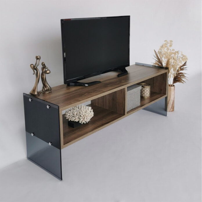 Comoda TV Salvador, Model TV405, 120x45x35 cm, Nuc Comoda TV Salvador, Model TV405, 120x45x35 cm, Nuc