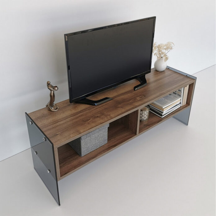 Comoda TV Salvador, Model TV405, 120x45x35 cm, Nuc Comoda TV Salvador, Model TV405, 120x45x35 cm, Nuc