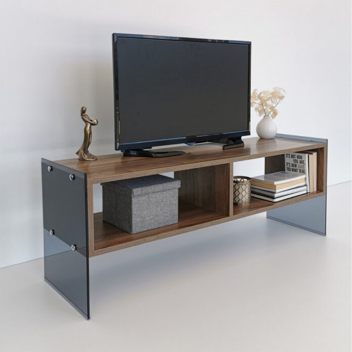 Comoda TV Salvador, Model TV405, 120x45x35 cm, Nuc Comoda TV Salvador, Model TV405, 120x45x35 cm, Nuc