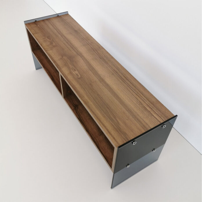 Comoda TV Salvador, Model TV405, 120x45x35 cm, Nuc Comoda TV Salvador, Model TV405, 120x45x35 cm, Nuc