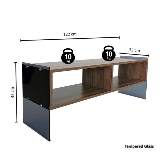Comoda TV Salvador, Model TV405, 120x45x35 cm, Nuc Comoda TV Salvador, Model TV405, 120x45x35 cm, Nuc