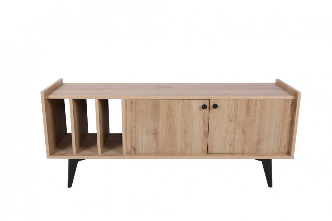 Comoda TV Salvador, Model Viyana, 150x40x62 cm, Stejar Comoda TV Salvador, Model Viyana, 150x40x62 cm, Stejar