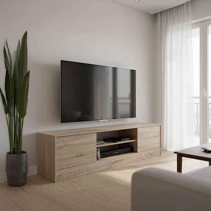 Comodă TV Sasa, stejar sonoma, 150x35x41.5 cm Comodă TV Sasa, stejar sonoma, 150x35x41.5 cm