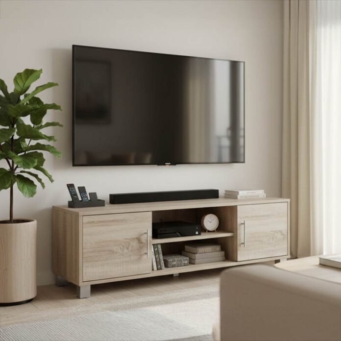 Comodă TV Serank, stejar sonoma, 120x40x40 cm Comodă TV Serank, stejar sonoma, 120x40x40 cm