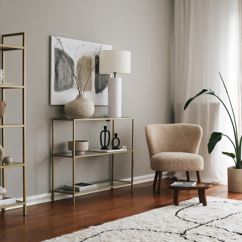 Consola Model D101, Auriu, 100x30x85 cm Consola Model D101, Auriu, 100x30x85 cm