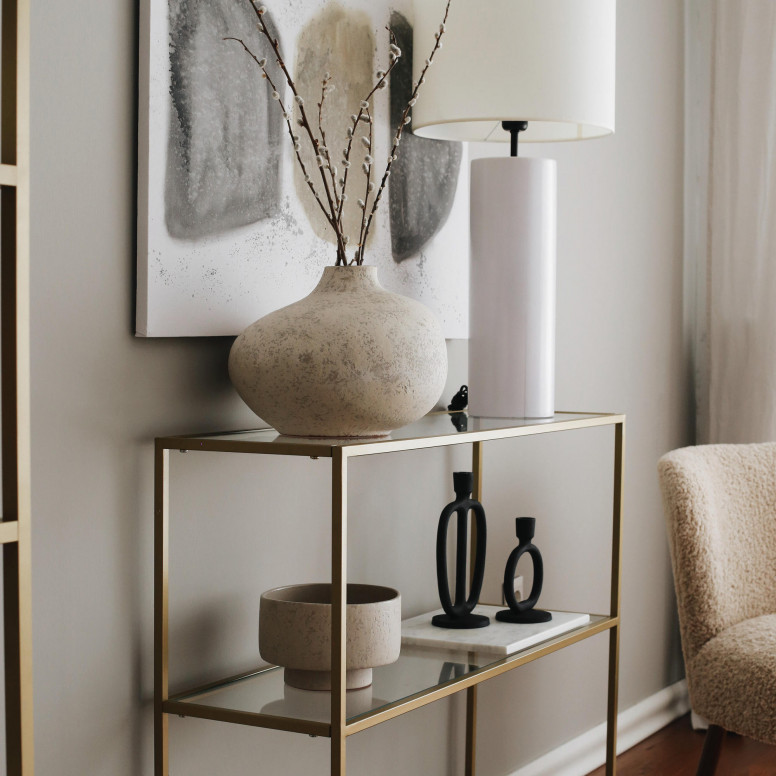 Consola Model D101, Auriu, 100x30x85 cm Consola Model D101, Auriu, 100x30x85 cm