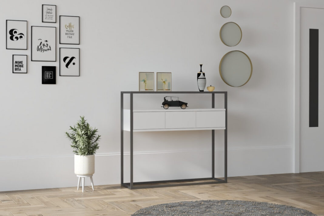 Consola Model Guarda, Alb, 90x34x70 cm Consola Model Guarda, Alb, 90x34x70 cm