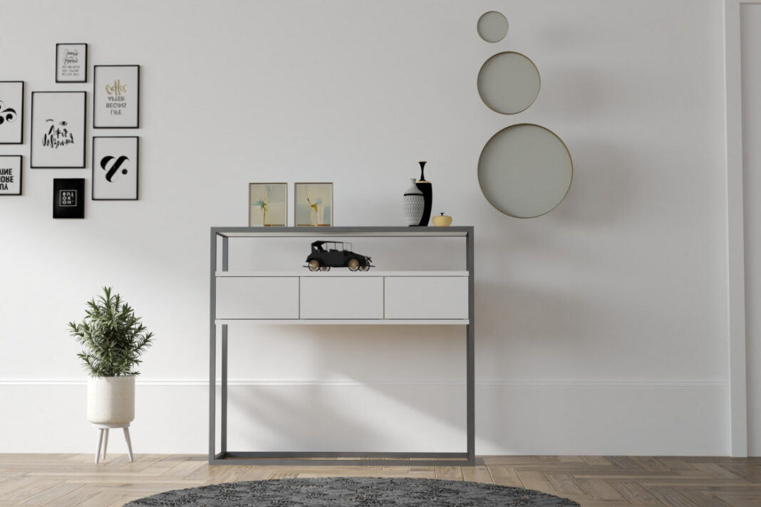 Consola Model Guarda, Alb, 90x34x70 cm Consola Model Guarda, Alb, 90x34x70 cm