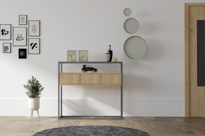 Consola Model Guarda, Stejar, 90x34x70 cm Consola Model Guarda, Stejar, 90x34x70 cm