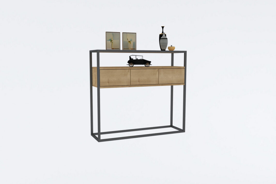 Consola Model Guarda, Stejar, 90x34x70 cm Consola Model Guarda, Stejar, 90x34x70 cm