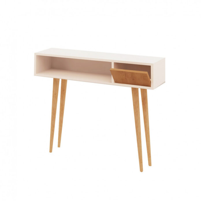 Consola Model Kiogi, Stejar/Alb, 100x30x94 cm Consola Model Kiogi, Stejar/Alb, 100x30x94 cm