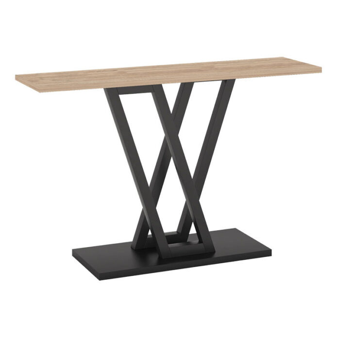 Consola Model Wirmo, Natur/Negru, 110x30x80 cm Consola Model Wirmo, Natur/Negru, 110x30x80 cm