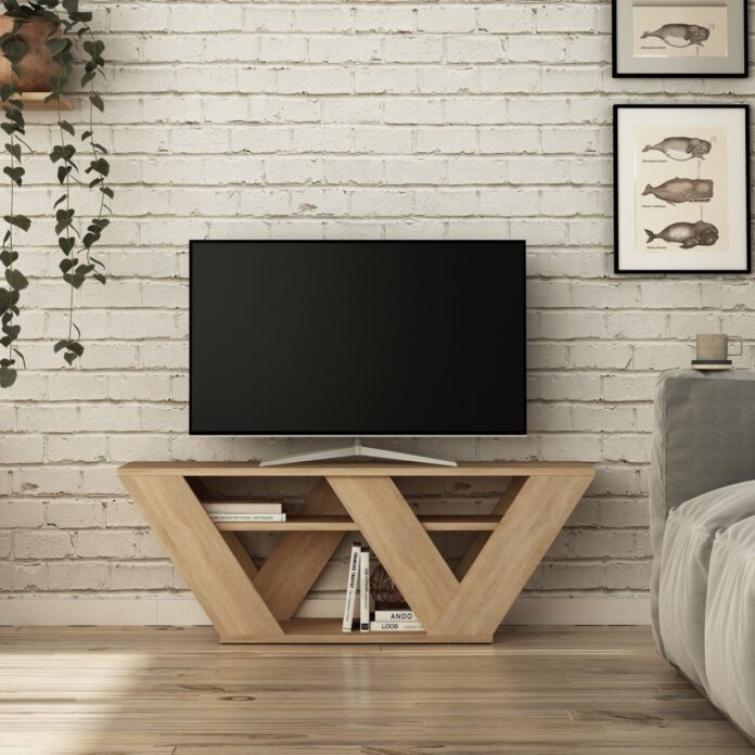 Consola TV Pipralla Stejar 110x40x30 cm Consola TV Pipralla Stejar 110x40x30 cm