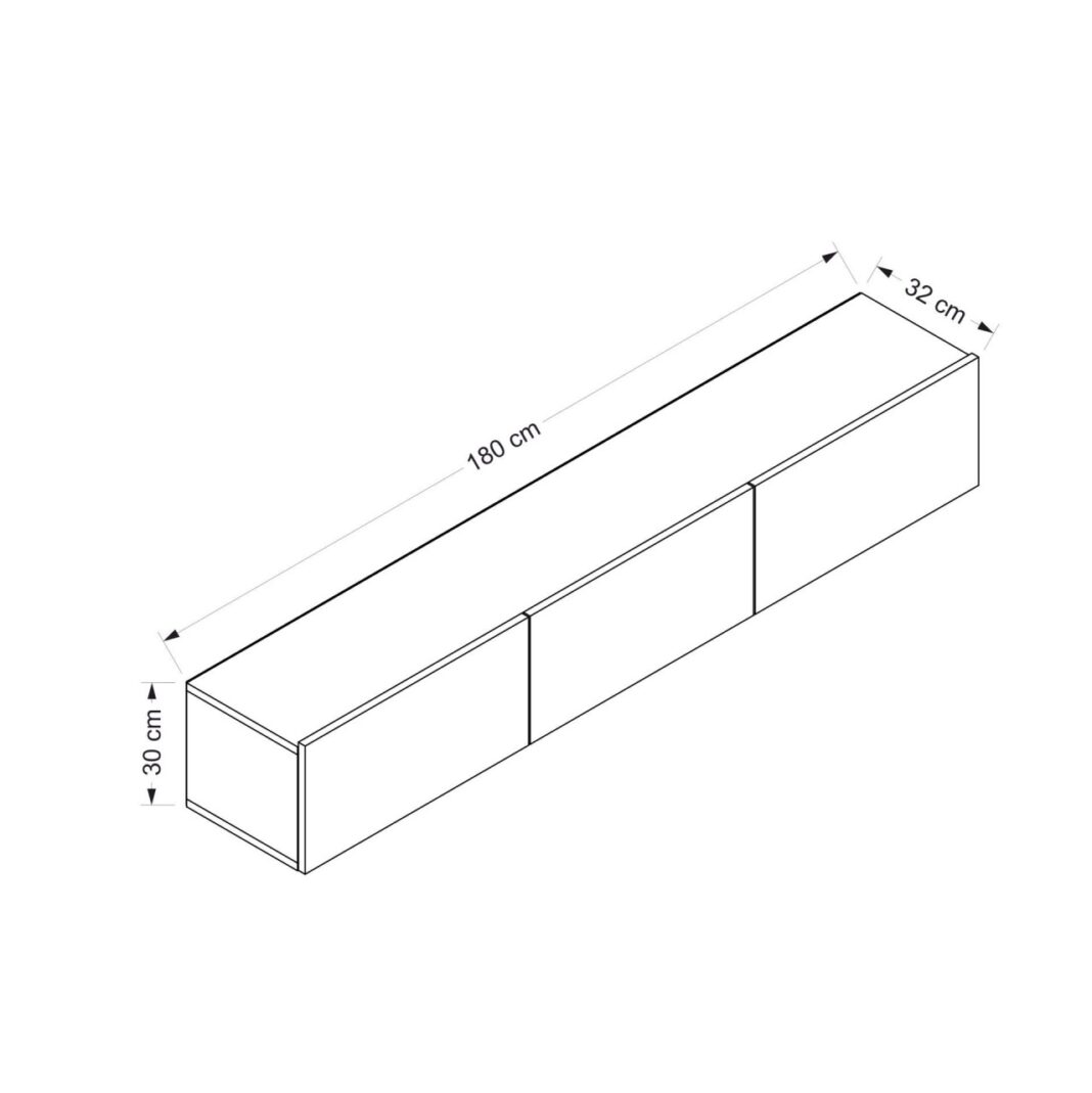 Consola TV Rigel Alb 180x30x32 cm Consola TV Rigel Alb 180x30x32 cm