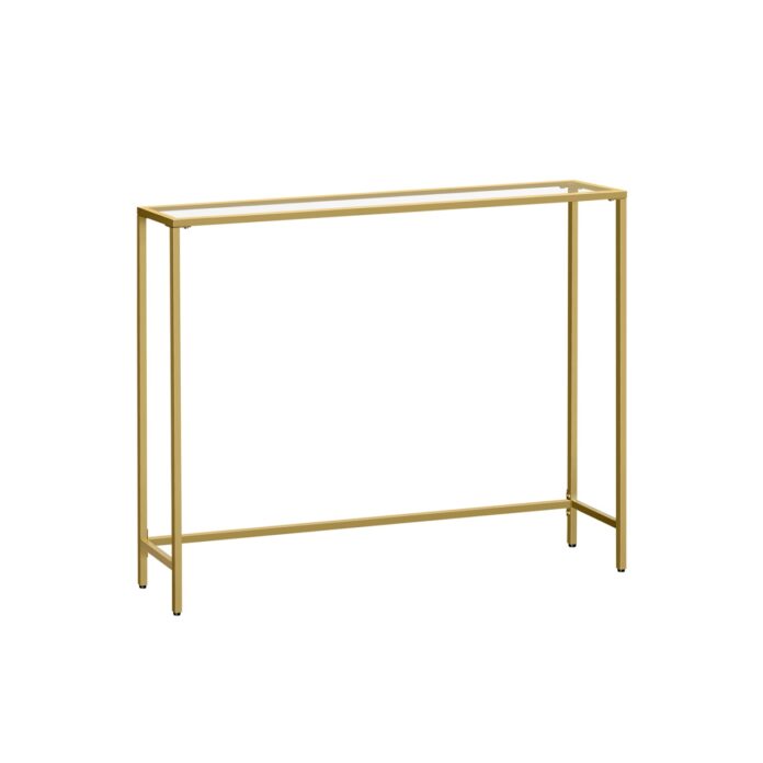 Consola Vasagle Auriu 100.5x20x80 cm Consola Vasagle Auriu 100.5x20x80 cm
