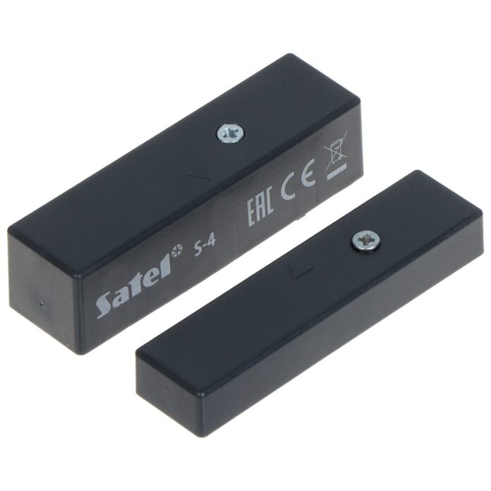 Contact magnetic Satel S-4 DG, aparent, NC, tamper, gri inchis